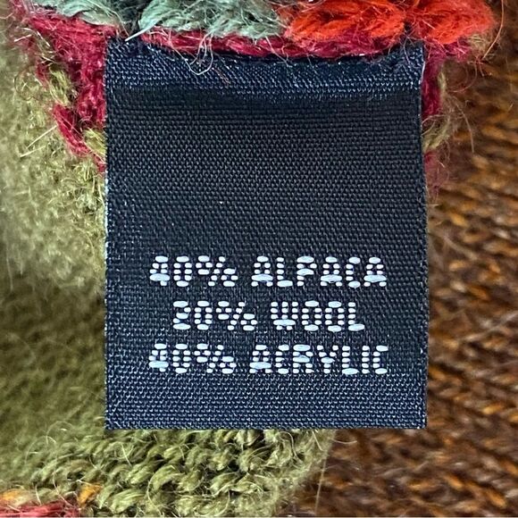 NWOT Tabask Maroon/ Multicolored Floral Alpaca Sweater Size Small - Picture 12 of 16